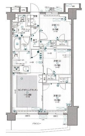 パレステージ茅ヶ崎IIの物件間取画像